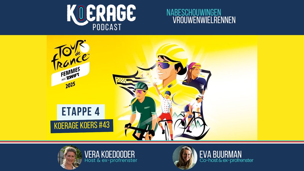 Alles over de 4e etappe van vandaag in <a href="/LeTourFemmes/">Le Tour de France Femmes avec Zwift</a> is weer te horen in Koerage Koers #43! 

Spotify: open.spotify.com/episode/1ajZWJ…
Apple Podcasts: podcasts.apple.com/nl/podcast/koe…