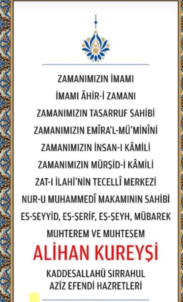 Bu Süleymancıların lideri olacak şizofren Alihan’a kim dur diyecek ? 

Herifi nasıl tanımladıklarına bakın.! 
Biz neden böyleyiz ya? 
Ne zaman akıllanacağız ? 
Diyanet neredesin ? 
Kılıçla hutbe okuyan Ali, Neredesin? 

Süleymancılar siz kafayı mı yediniz baba ? 
Deli olacağım ya