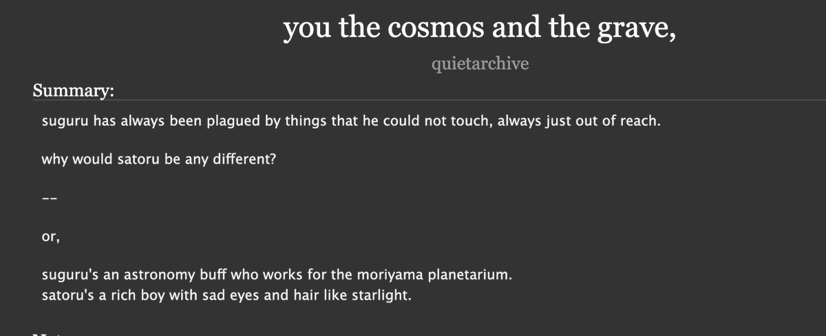 quietarchive's tweet photo. im going to continue this soon! but if you like my writing, you should check out some of my work 🤓 i have two completed and one ongoing piece up right now! this one is my first completed and my biggest baby, did so much deep diving for this one <3 https://t.co/c6MrZs3c3p https://t.co/3NOjlIPFYt