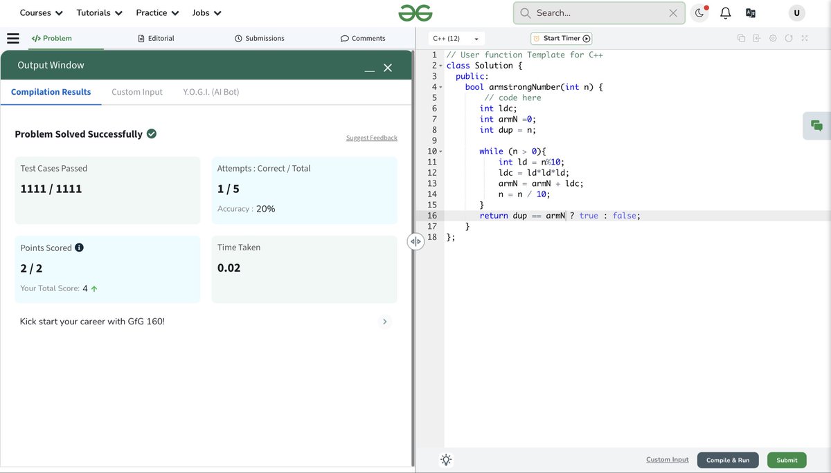learner_03038's tweet photo. Day 3/100 of DSA! ✅

Focused on basic math fundamentals today. Going good!

"Success is the sum of small efforts, repeated day in and day out."

#100DaysOfCode #DSA https://t.co/lnerfokAFg