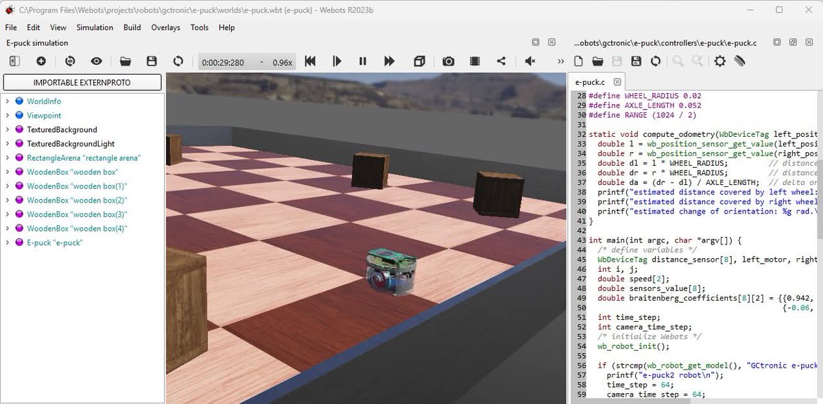 bermudez_ademir's tweet image. De la teoría a la practica!
Dinámica aplicada a la robótica.
Localización de un robot 
#Python, #Webots y #Geogebra