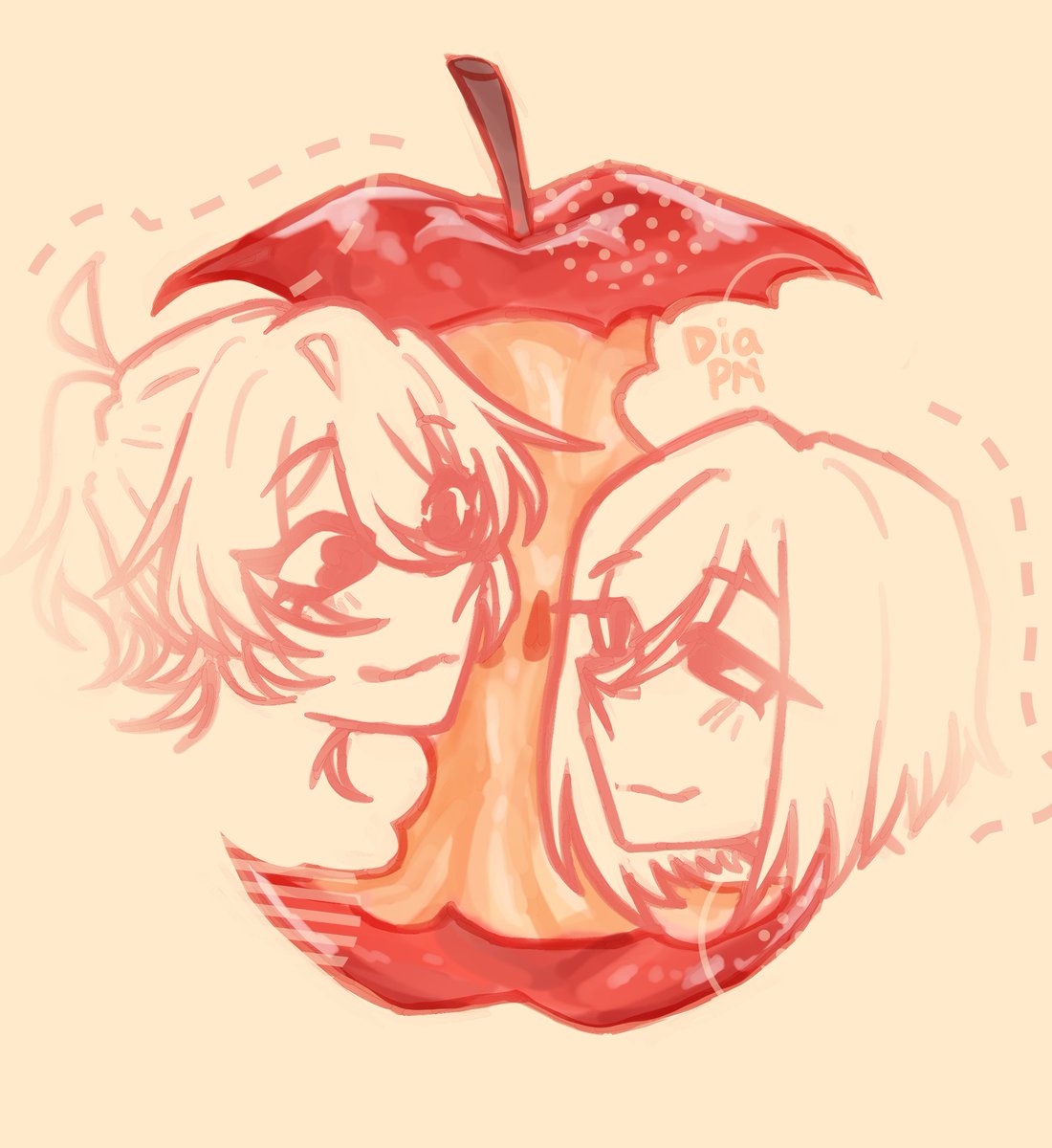 dia__pm's tweet photo. saw that apple trend AND I HAD TO DO IT
#PikoLen #LenPiko #appletrend https://t.co/QnRWpecQpP