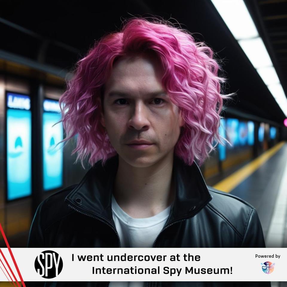Check out my International Spy Museum disguise