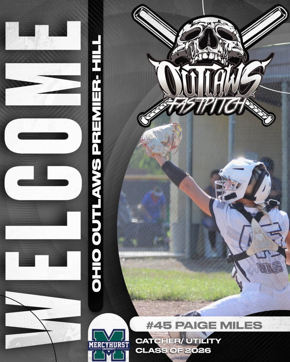 (Coach Jeff) Cincy Doom Premier- Hill (@coachjeffhill) on Twitter photo Please welcome <a href="/HurstSoftball/">Mercyhurst Softball</a> Commit <a href="/pmiles2026/">paige miles #45</a> & Family.
We are excited to have Paige as 1 of our catchers behind the plate. Paige brings a strong bat to our lineup.
Welcome Paige & Family!
WE>Me
#OutlawNation #OutlawLife #RepresentTheBest
<a href="/SBRRetweets/">Softball Recruiting Reposts</a> <a href="/ImpactRetweets/">Impact Promotions</a> Please welcome <a href="/HurstSoftball/">Mercyhurst Softball</a> Commit <a href="/pmiles2026/">paige miles #45</a> & Family.
We are excited to have Paige as 1 of our catchers behind the plate. Paige brings a strong bat to our lineup.
Welcome Paige & Family!
WE>Me
#OutlawNation #OutlawLife #RepresentTheBest
<a href="/SBRRetweets/">Softball Recruiting Reposts</a> <a href="/ImpactRetweets/">Impact Promotions</a>