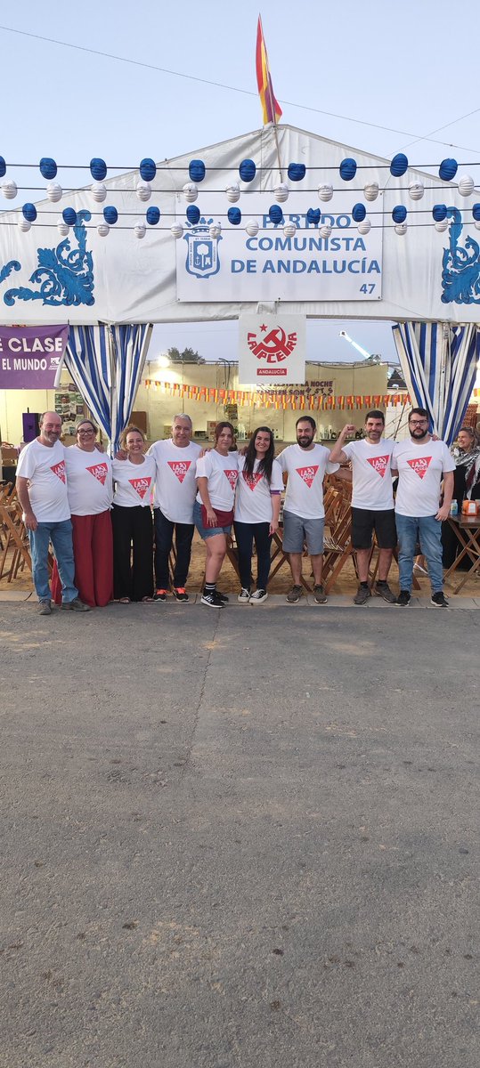 🔥🔥 ¡Ahora sí, arranca #LaPCEra2025 ! 

💪🏻💪🏻 Enhorabuena a la militancia y simpatizantes que se han encargado del montaje de la caseta y mucho ánimo al primer turno. 

🎆🎆¡Vamos que nos vamos!