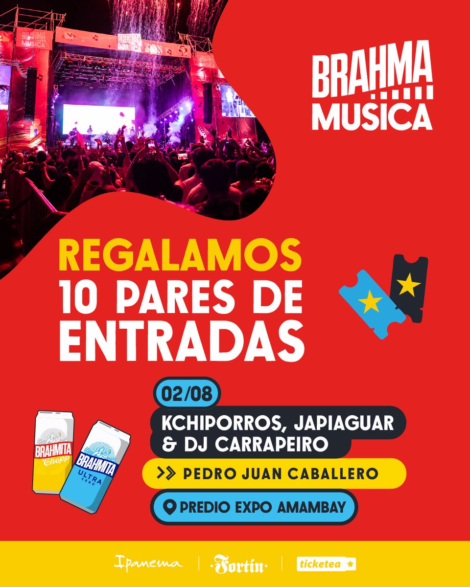 ¡PARA ESE AMIGX MUSIQUERO! 😎 Regalale a ese amigo que siempre banca un lugar en Brahma Música, para disfrutar su día gritando. 🍻🎶

✔️ Mencionale a tu ami de conciertos y participá por entradas, para vos y él.