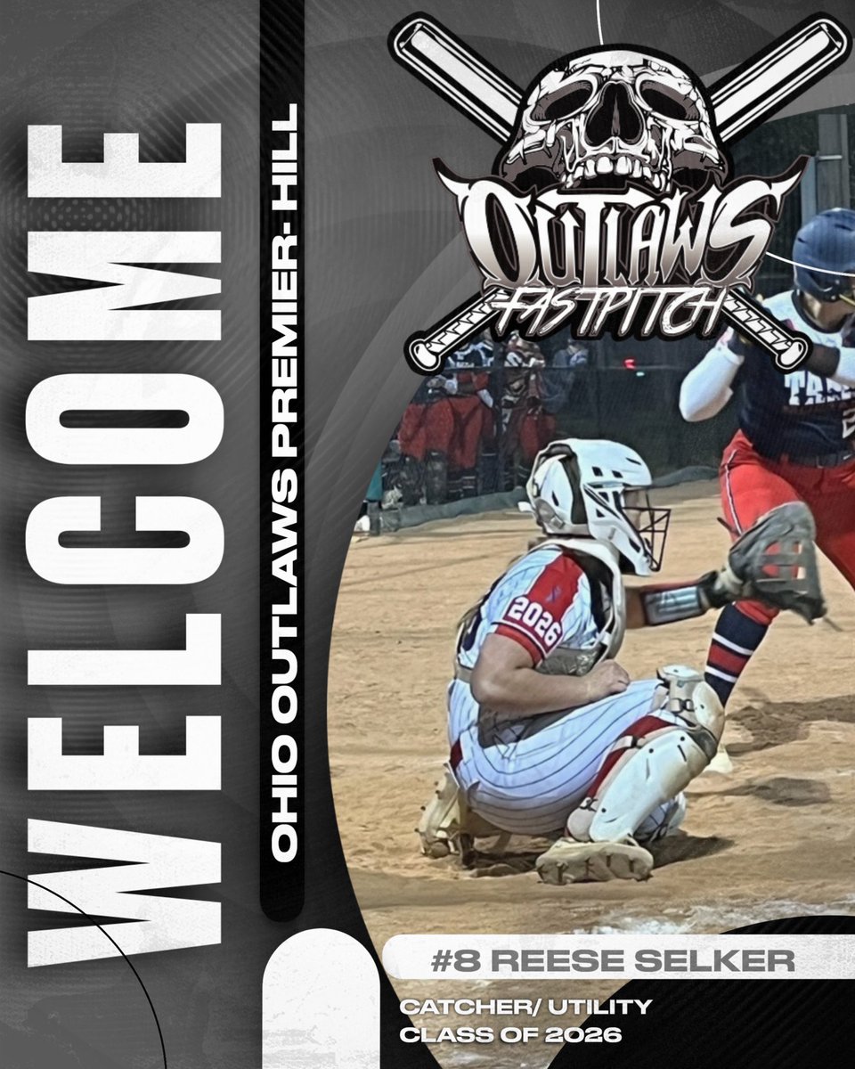 (Coach Jeff) Cincy Doom Premier- Hill (@coachjeffhill) on Twitter photo We would like to welcome <a href="/ReeseSelker/">Reese Selker</a> & The Selker Family to our team!
Reese will be behind the Dish for us & out in the field at other positions.
Reese brings a strong arm & Solid bat to our lineup.
Welcome Reese & Family!
WE>Me
#OutlawNation #OutlawLife We would like to welcome <a href="/ReeseSelker/">Reese Selker</a> & The Selker Family to our team!
Reese will be behind the Dish for us & out in the field at other positions.
Reese brings a strong arm & Solid bat to our lineup.
Welcome Reese & Family!
WE>Me
#OutlawNation #OutlawLife