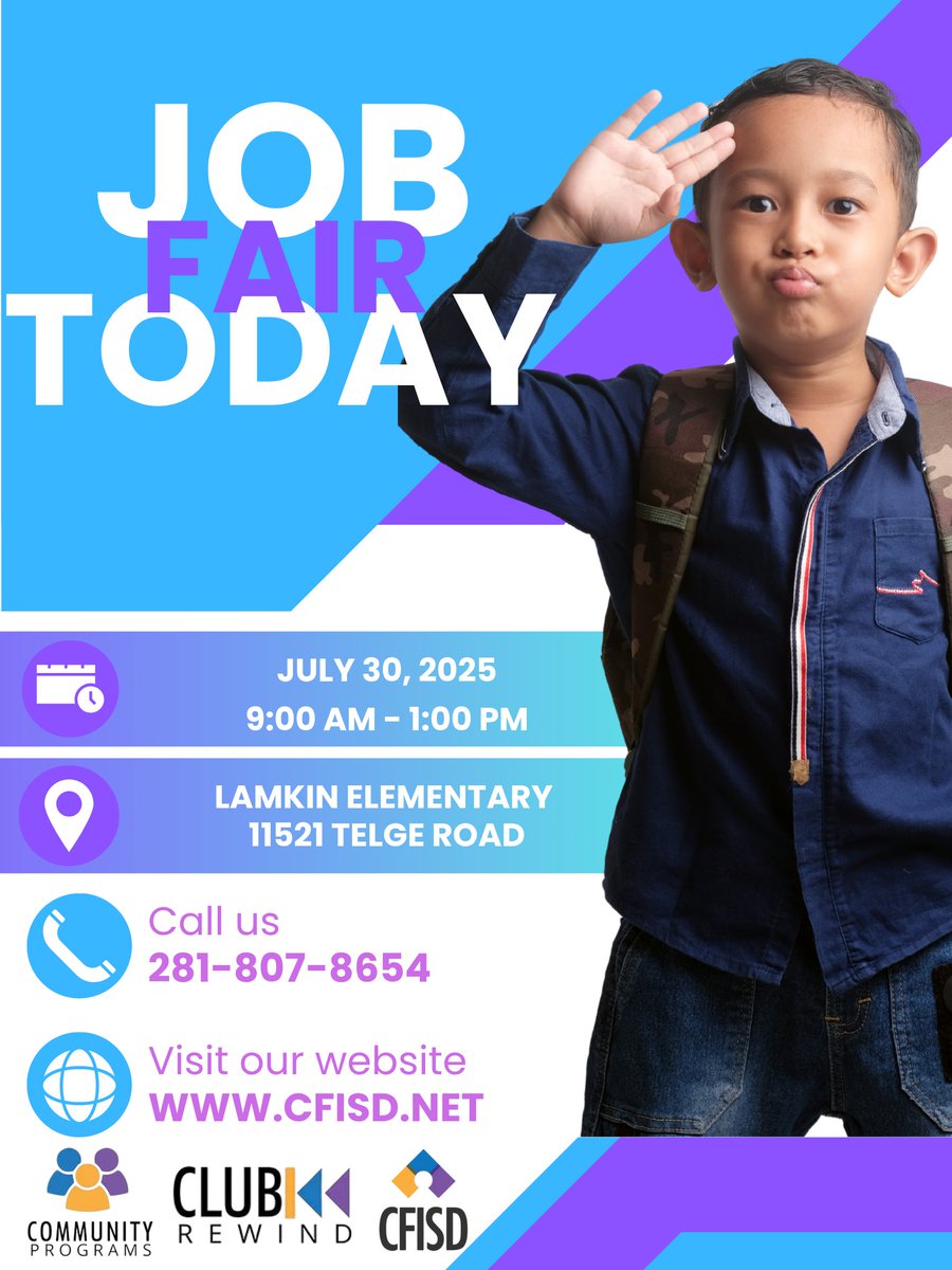 Heather Kimbrough (@cfisdheatherk) on Twitter photo Join us at our final Club Rewind Job Fair before school begins! Club Rewind offers flexible, rewarding positions where you can make a difference <a href="/CFISDCOMMPROG/">CFISD COMMUNITY PROGRAMS</a> <a href="/CyFairISD/">Cypress-Fairbanks ISD</a> Join us at our final Club Rewind Job Fair before school begins! Club Rewind offers flexible, rewarding positions where you can make a difference <a href="/CFISDCOMMPROG/">CFISD COMMUNITY PROGRAMS</a> <a href="/CyFairISD/">Cypress-Fairbanks ISD</a>