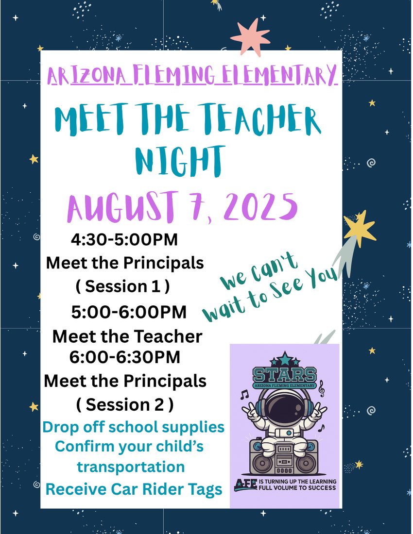 Fabulous 4th Grade Stars (@afe_4thgrade) on Twitter photo The start of school is fast approaching! We canโt wait to meet our new group of Fabulous Fourth Graders! <a href="/AFE_Stars/">Arizona Fleming ES</a> <a href="/MarionThomasTX/">Marion T.</a> <a href="/ED_AZamoraAP/">Aleida Zamora</a> The start of school is fast approaching! We canโt wait to meet our new group of Fabulous Fourth Graders! <a href="/AFE_Stars/">Arizona Fleming ES</a> <a href="/MarionThomasTX/">Marion T.</a> <a href="/ED_AZamoraAP/">Aleida Zamora</a>