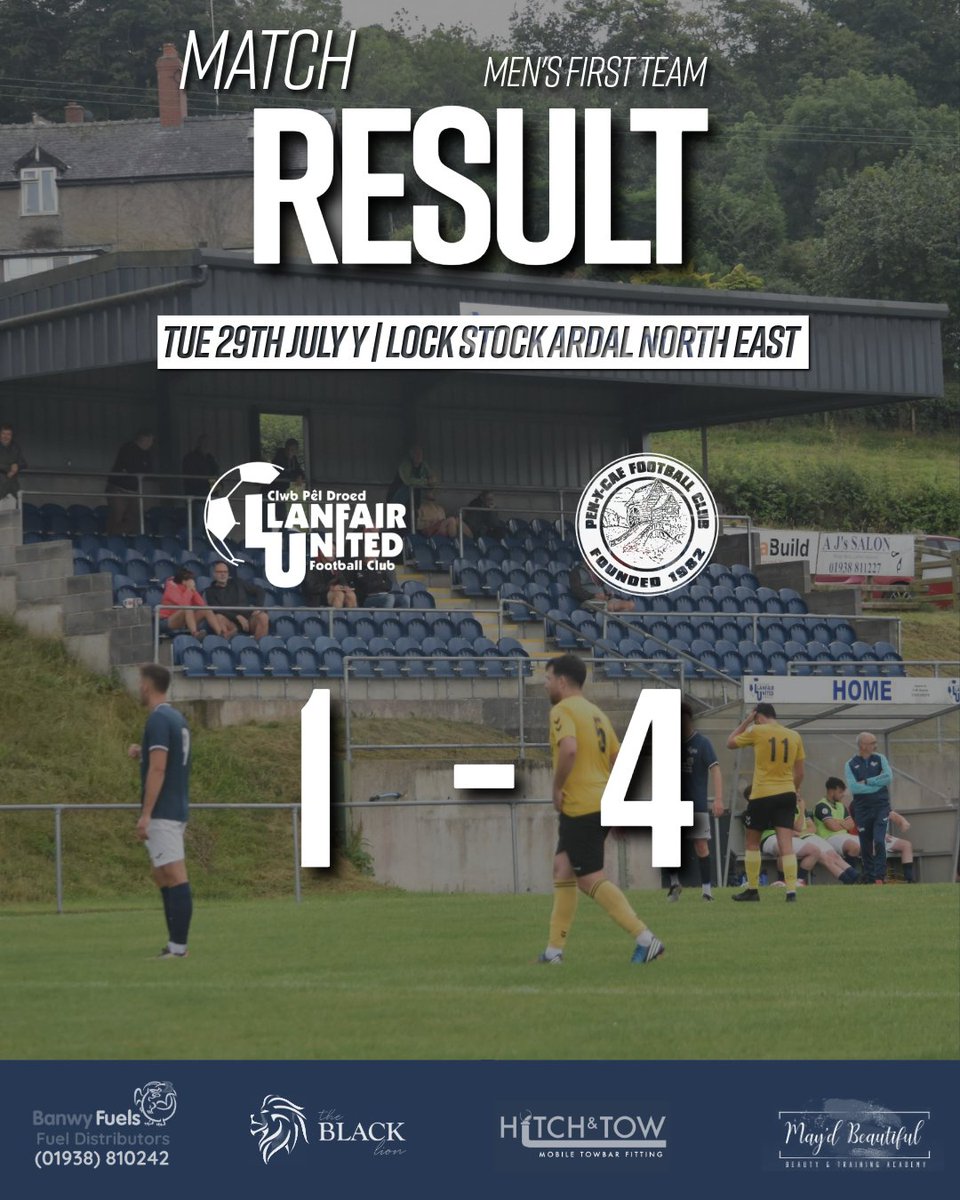 Llanfair United FC (@llanfairutdfc) on Twitter photo A defeat in the first league game for our Men's First team. Despite a good firat half performance, the early goal and dangerous <a href="/penycaefc1/">Penycae FC</a> attack proved too much. Sean Roberts grabbed a consolation goal late on. A defeat in the first league game for our Men's First team. Despite a good firat half performance, the early goal and dangerous <a href="/penycaefc1/">Penycae FC</a> attack proved too much. Sean Roberts grabbed a consolation goal late on.