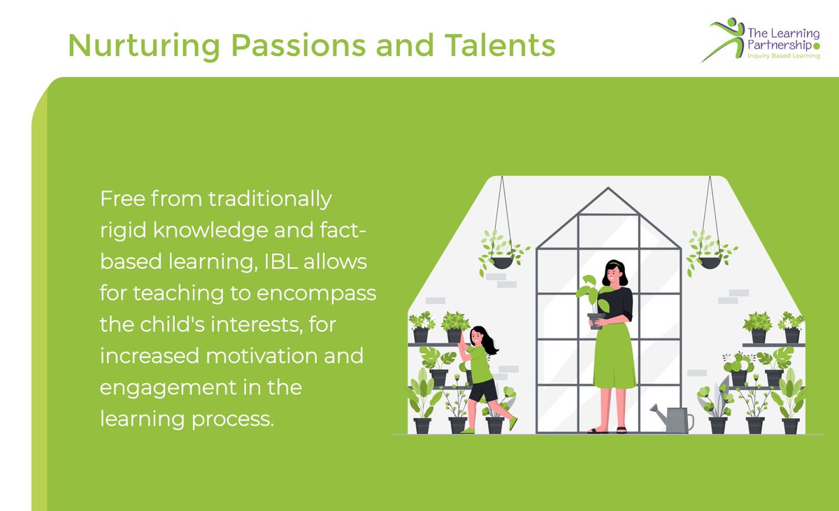 Free from traditionally rigid knowledge and fact-based learning, #IBL allows for teaching to encompass the child's interests, for increased motivation and engagement in the learning process.
