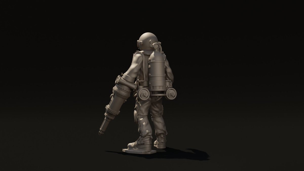 christhomas8130's tweet photo. Retro deep-sea diver miniature – hard-surface sculpt, drill-arm detail, resin-print ready.
DM for custom production or STL commissions.
#3DModeling #MiniatureDesign #DiverMiniature #DigitalSculpting #CustomMiniatures #HardSurface #TabletopGaming #3DPrintReady #SciFiMiniature https://t.co/erjPYfRacT