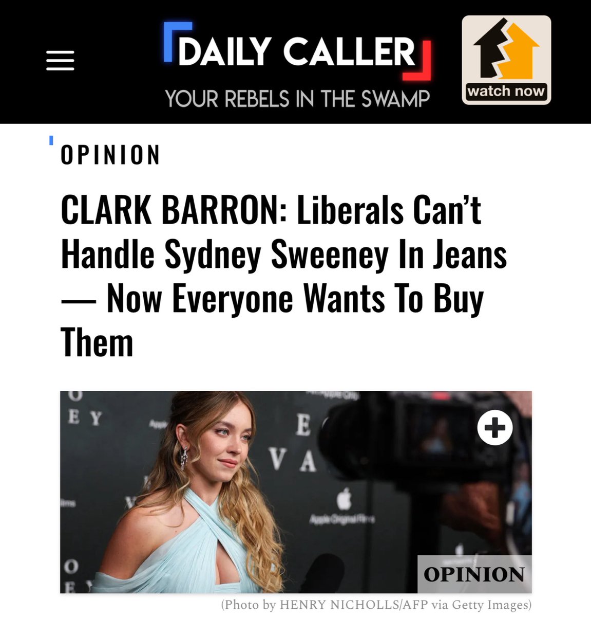 New hot take on Sydney Sweeney’s cancel culture marketing SUCCESS for @dailycaller ➡️ dailycaller.com/2025/07/29/syd… ⬅️