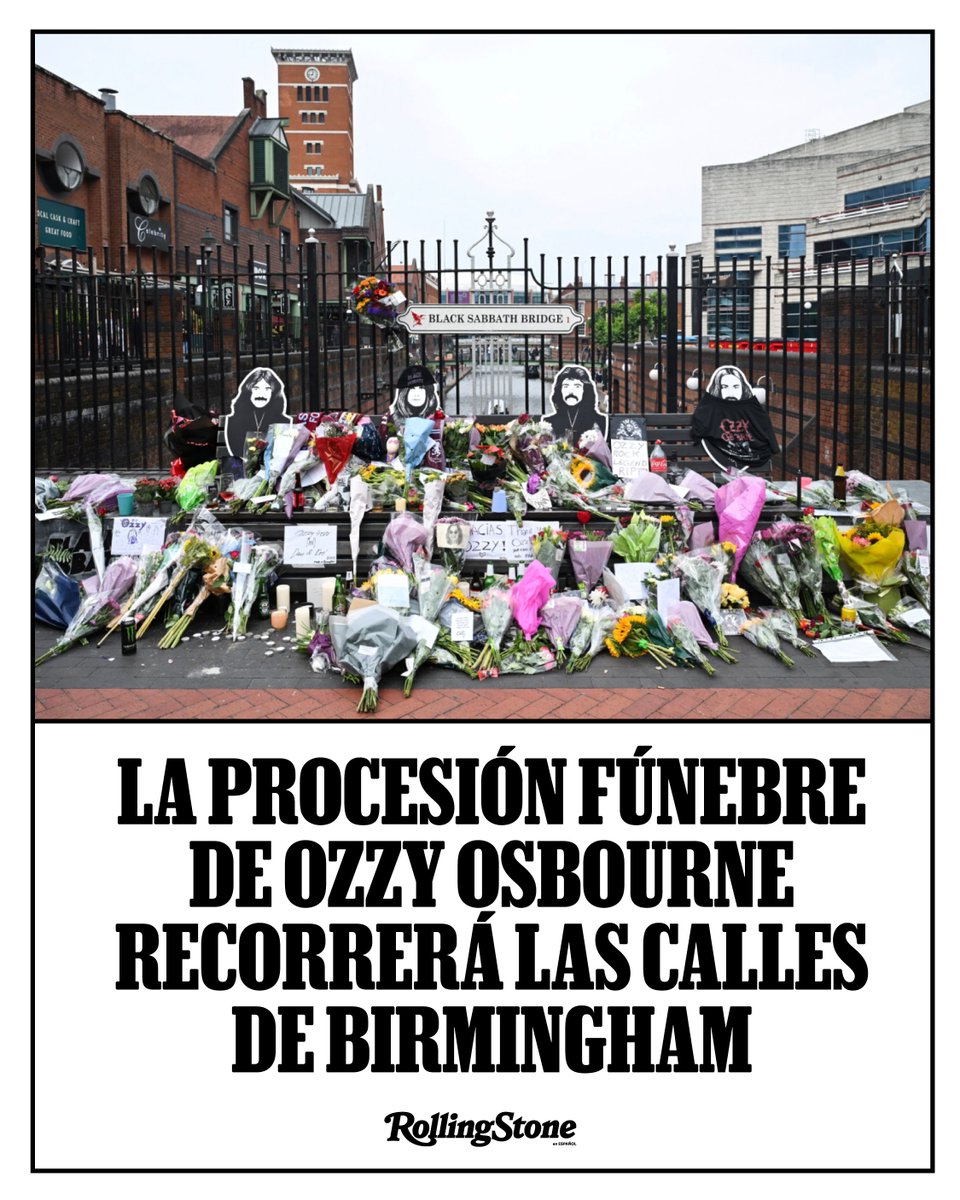 🕯️ Birmingham se prepara para despedir al Príncipe de las Tinieblas. Una procesión fúnebre acompañará el cuerpo de Ozzy Osbourne por las calles de la ciudad hasta llegar al puente de Black Sabbath. Entérate aquí. 👇 

es.rollingstone.com/la-procesion-f… 

#RollingStoneEnEspañol #Música