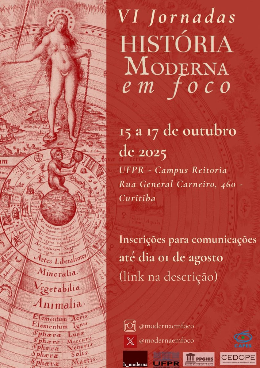 lf_slima's tweet photo. As inscrições para comunicação para as Jornadas "História Moderna em Foco" estão abertas até dia 1º de agosto!  
Inscreva-se em: https://t.co/iMEqpQAigv

1/2 https://t.co/N9hbNxqwvk