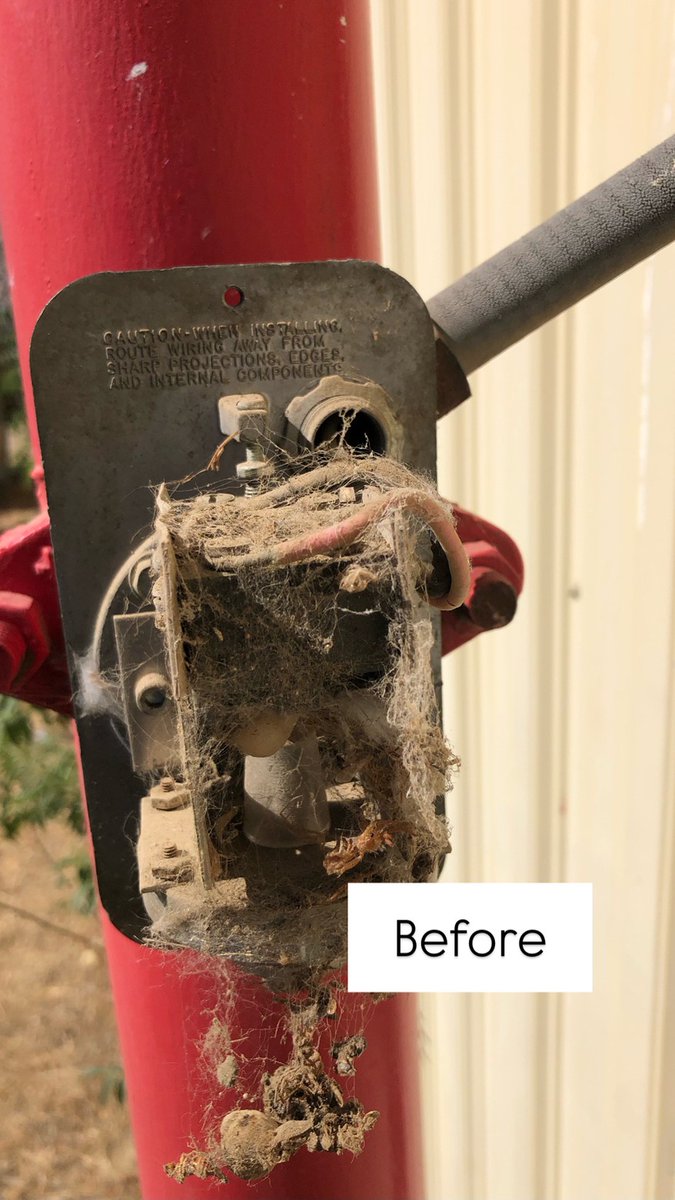 Harden_Fire's tweet photo. When your fire sprinkler system is technically monitored… by spiders 🕷️🕸️

The existing flow switch was no longer operational and required replacement. The flow switch plays a critical role in the fire sprinkler system by detecting water flow during sprinkler activation. https://t.co/a368iPu5R1