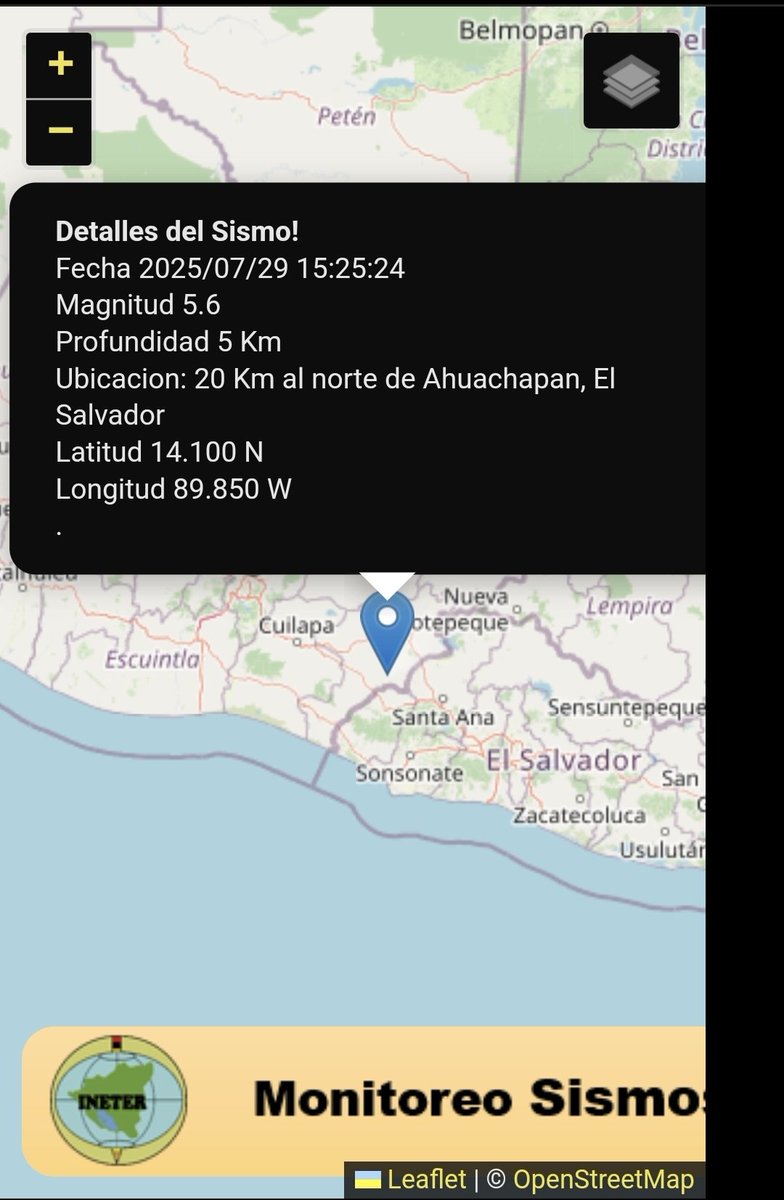 Y el 2do segun INETER de Nicaragua es este...