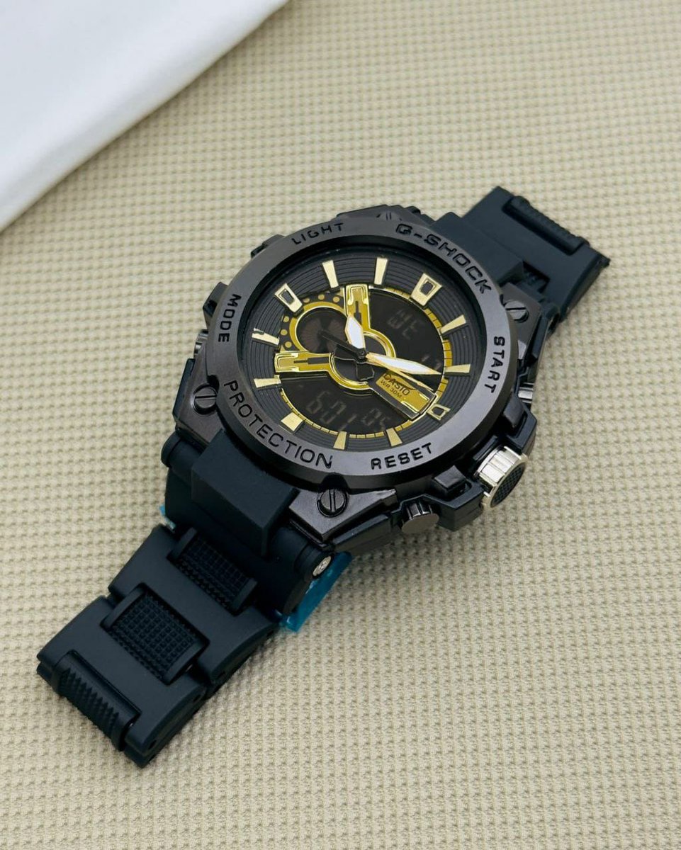 G-SHOCK Quartz — The Alpha of All Watches ⌚🔥

💥 Shock-Resistant Durability
💥 Digital-Analog Hybrid Display
💥 Quartz Precision Movement
💥 Waterproof &amp; Adventure-Ready
💥 Tactical Strap Grip | Ultra Masculine Build

🛡️ Tough enough for the grind. 
💸 Price: Ksh 4,500 only
🚚