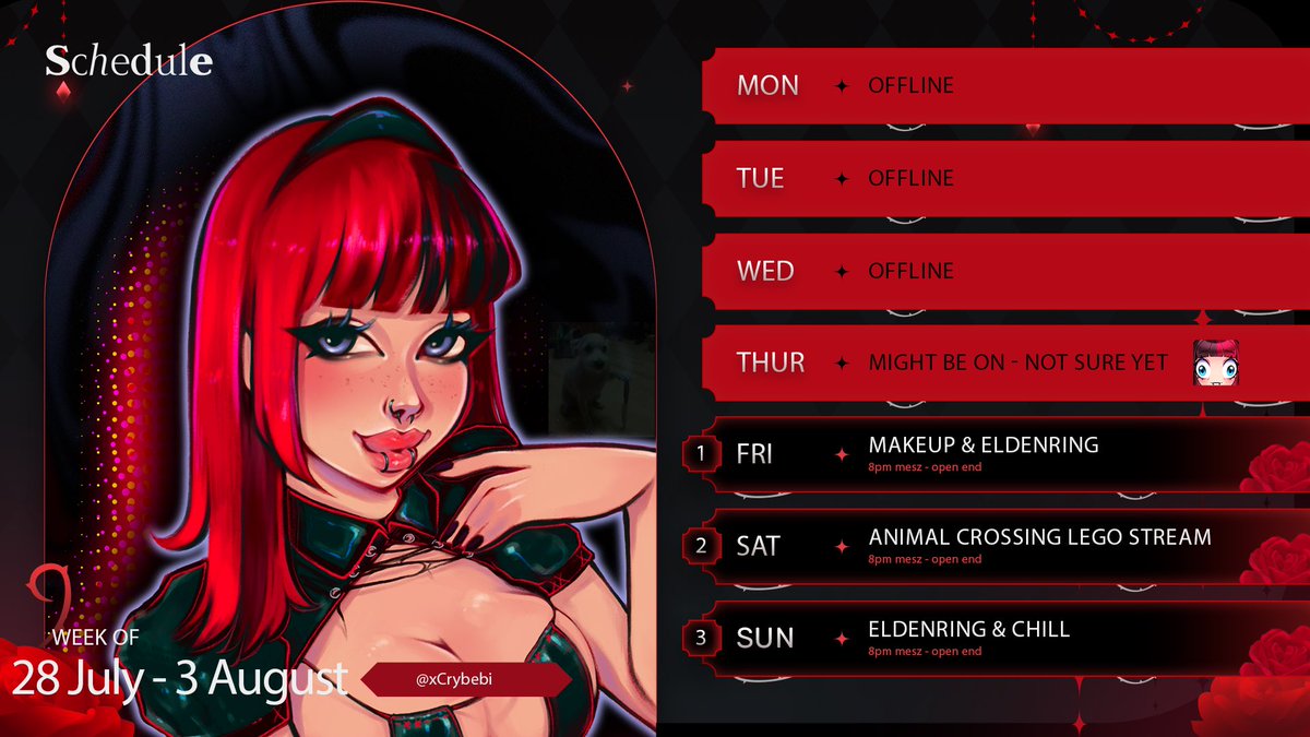 You guys probably didnt know but i do try to stream games regularly on: twitch.tv/xcrybebi 🖤
Stream is mainly German but i will reply to English messages