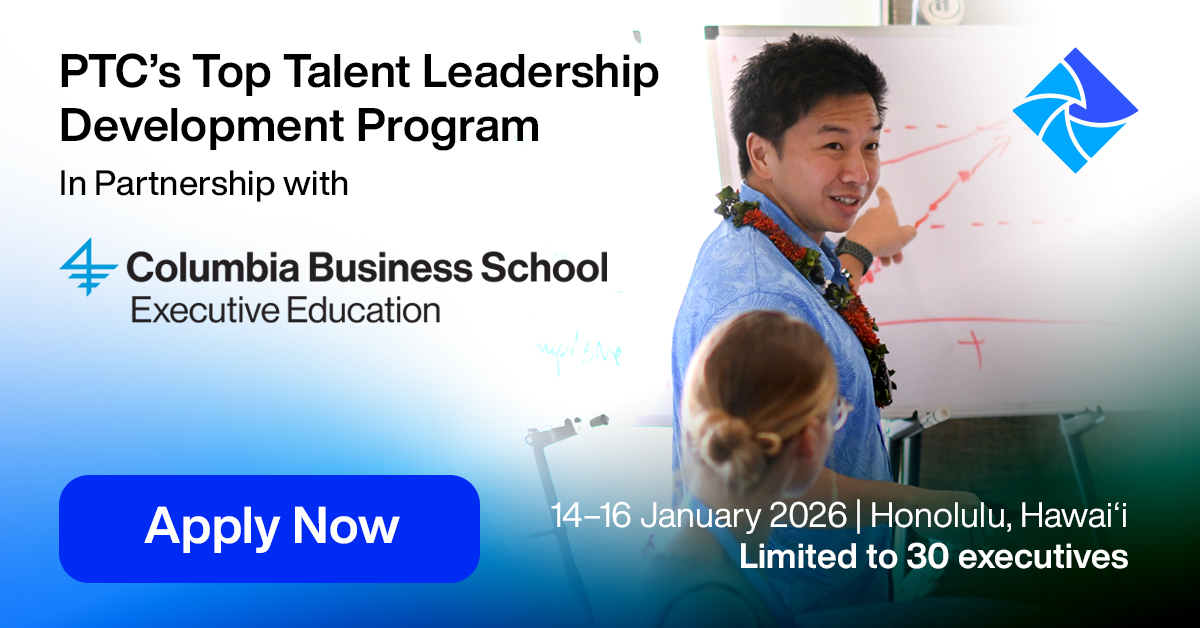Registration is now open for PTC’s Top Talent Leadership Development Program in Partnership with Columbia Business School Executive Education, 14–16 January 2026 in Honolulu!
Limited to 30 rising execs.

➡️ Apply Now: ptc.org/ttldp/?utm_sou…
Application Deadline: 29 August 2025