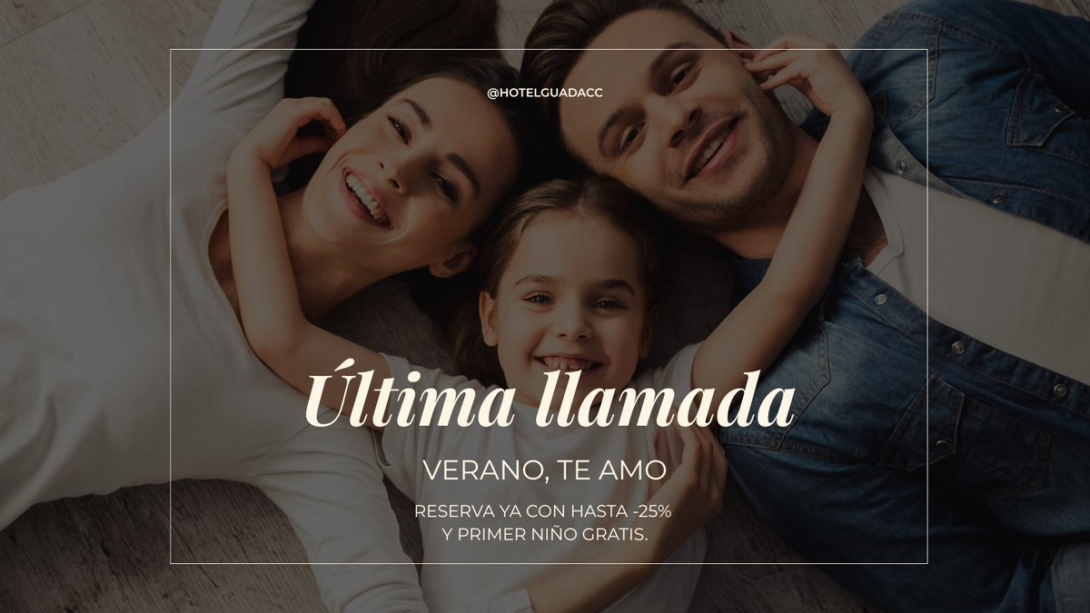 Última llamada
Verano, te amo
Sumérgete en el mar, sus siestas y risas en la arena... Reserva ya con hasta -25% y primer niño gratis.

#MeliáRewards #HotelGuadalajara #hotelguadalajaraconferencecenter #AffiliatedByMelia