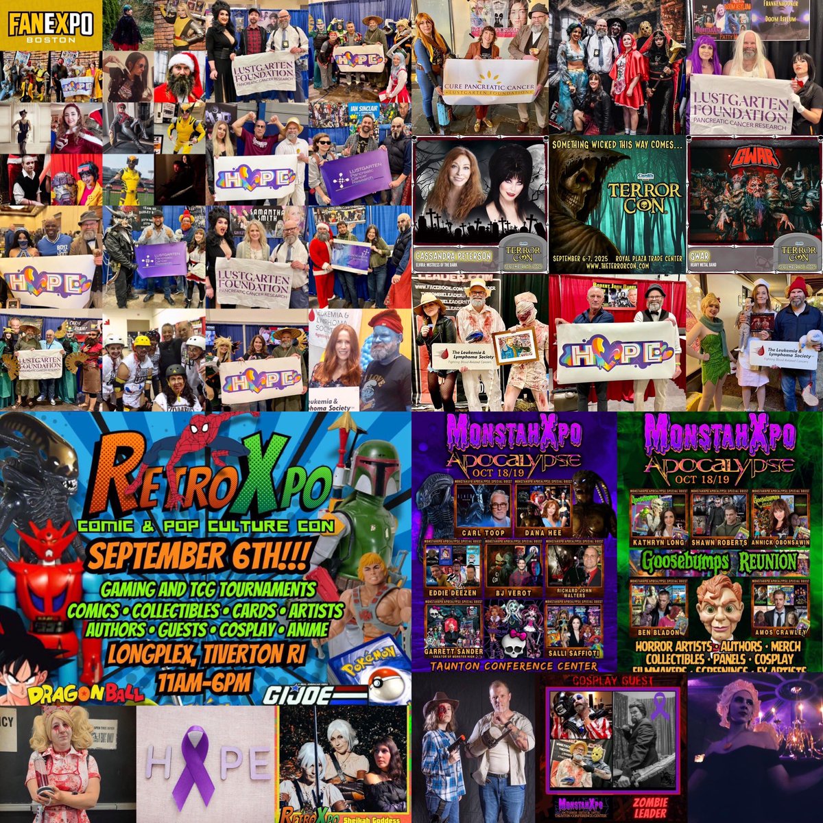 Zombie Leader (@zombieleader1) on Twitter photo Our next four confirmed 2025
<a href="/lustgartenfdn/">Lustgarten Foundation</a>
fundraisers:
8/8-8/10
<a href="/FANEXPOBoston/">FAN EXPO Boston</a>, Boston, MA
9/6-9/7
<a href="/TheTerrorCon/">Terror Con</a>, Marlborough, MA
9/6 <a href="/RetroXpo/">RetroXpo</a>, Tiverton, RI
10/18-10/19
<a href="/MonstahXpo/">MonstahXpo</a> Apocalypse, Taunton, MA!💜 Our next four confirmed 2025
<a href="/lustgartenfdn/">Lustgarten Foundation</a>
fundraisers:
8/8-8/10
<a href="/FANEXPOBoston/">FAN EXPO Boston</a>, Boston, MA
9/6-9/7
<a href="/TheTerrorCon/">Terror Con</a>, Marlborough, MA
9/6 <a href="/RetroXpo/">RetroXpo</a>, Tiverton, RI
10/18-10/19
<a href="/MonstahXpo/">MonstahXpo</a> Apocalypse, Taunton, MA!💜