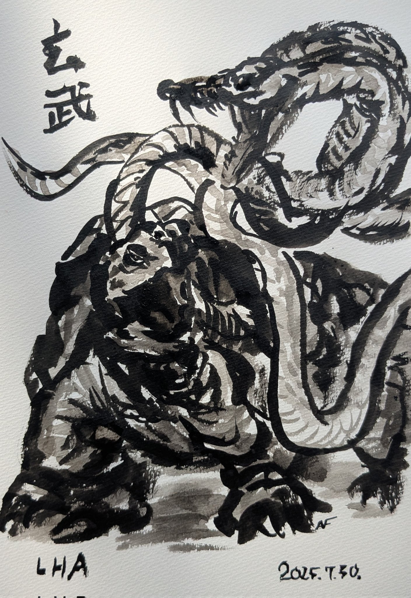 神獣二十五神　守護絵『玄武』 英雄百景 on X: 