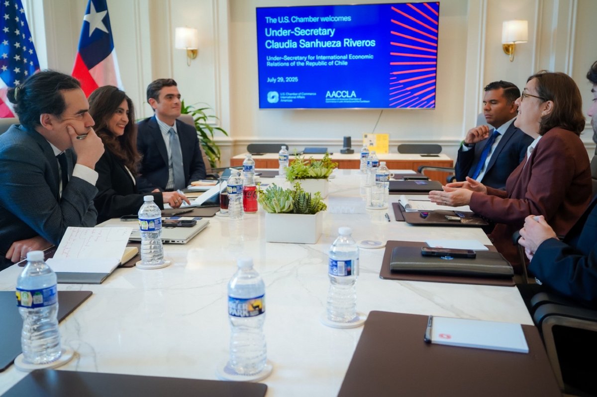 En Washignton DC, la subsecretaria Claudia Sanhueza sostuvo un encuentro con la vicepresidenta para las Américas de la Cámara de Comercio de Estados Unidos (@uschamber), Anne McKinney, para abordar la actual relación económica-comercial entre ambos países. 

#SUBREI