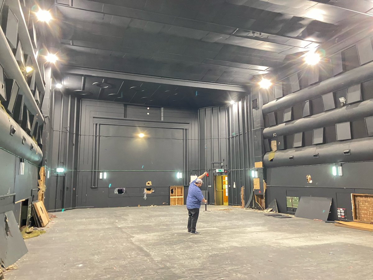 elstreeproject's tweet photo. We just spent four days on site at BBC Elstree Centre to document the Fairbanks and Neptune House buildings before their demolition. We used traditional stills and video, but also innovative 360° and LiDAR capture to create a record of the spaces and studios. https://t.co/sLenNNl2SQ