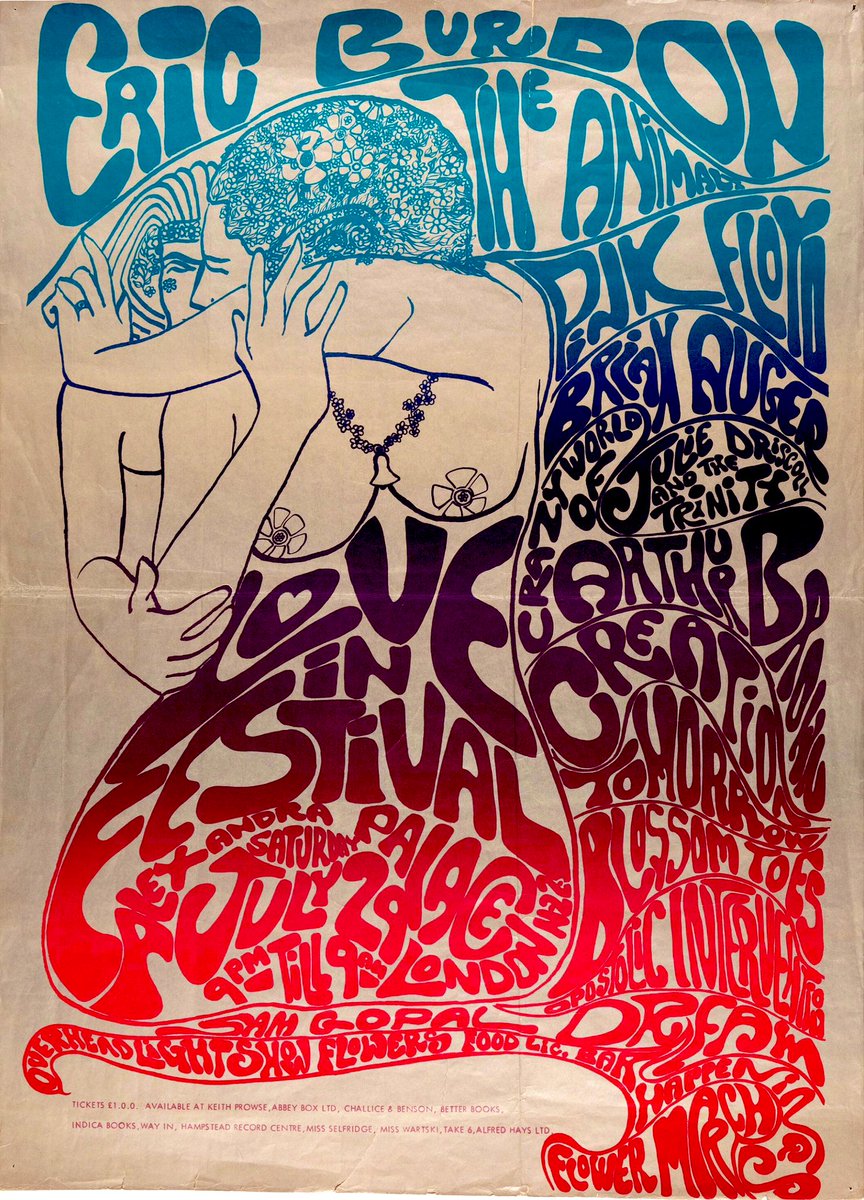 #otd  1967 “The International Love-In Festival” took place at the Alexandra Palace London with 
Pink Floyd, Brian Auger Trinity with Julie Driscoll, The Animals, and the Crazy World Of Arthur Brown etc. 💕💕💕💕💕💕💕💕💕💕💕💕💕

Oooh