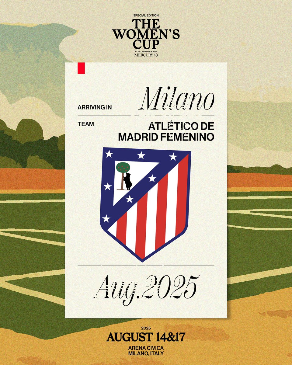 The Women's Cup (@thewomenscup) on Twitter photo Madrid’s finest. 🇪🇸
<a href="/AtletiFemenino/">Atlético de Madrid Femenino</a> — The Women’s Cup 2023 champions — return bringing fierce energy to Milano this August.
#TheWomensCup #TWCMilano2025 #Atletifemenino Madrid’s finest. 🇪🇸
<a href="/AtletiFemenino/">Atlético de Madrid Femenino</a> — The Women’s Cup 2023 champions — return bringing fierce energy to Milano this August.
#TheWomensCup #TWCMilano2025 #Atletifemenino