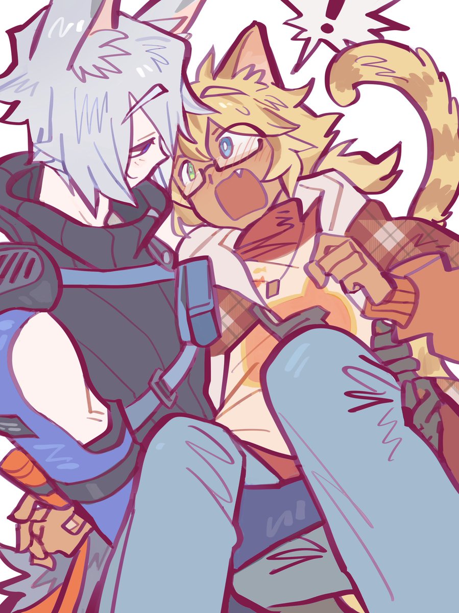 "H-Hey! Put me down! w-why you got that d-dumb grin!"

#Ocxcanon #Sethlowell 

Art by @/ChenziyingCZY