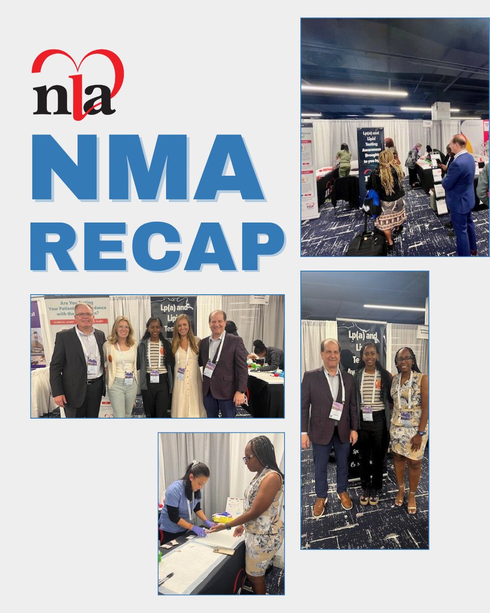 We’re back from #NMAChicago25!🙌 Over 100+ people were tested for Lp(a) and learned about the NLA’s valuable resources.

Thank you <a href="/NationalMedAssn/">National Medical Association</a> for having us and thanks again to <a href="/Novartis/">Novartis</a> and <a href="/BostonHeartDX/">BostonHeartDX</a> for supporting this effort.

#Lipids #HeartHealth #lpa