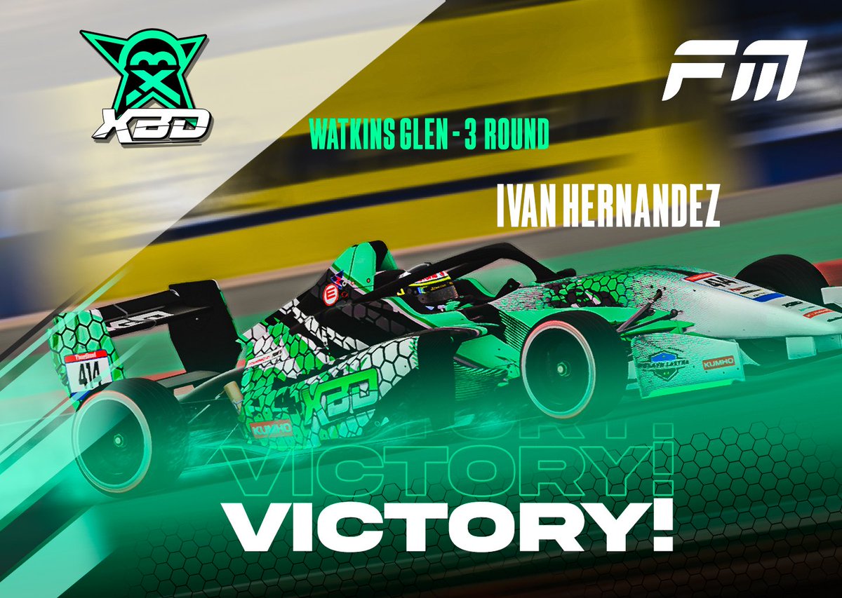 xbdracing's tweet image. 🏁 Resultados de la tercera cita en la @FormulaMosca | Watkins Glen ✌️

Victoria para @hyperz_7 en la manga 1 y una fantástica P3 🤝

P7 y P2 para @alberto_g85 a este chico le das un 🛴 y va rápido.

Por fin hemos podido hacer una carrera tranquila y mostrar el potencial 💚💪
