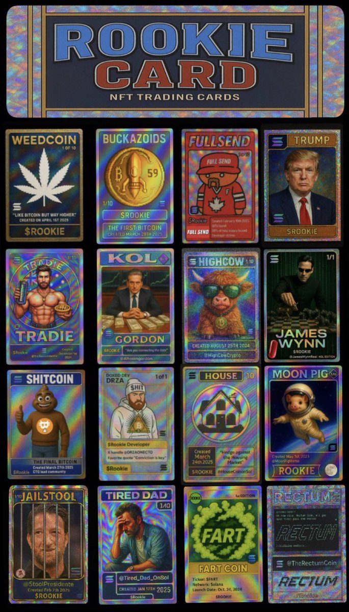 <a href="/CaleCrypto/">Cale 🥬</a> Is addicting and that’s a good thing ! So is the coin $Rookie. 

$ROOKIE CARDS FOR CRYPTO

1ST OF ITS KIND. NFT(now) &amp; Physical (future)
**** Bringing ALL the communities together***

<a href="/ROOKIECARDNFT/">ROOKIE NFT</a> 
<a href="/DRZAONECTO/">DRZA</a> - doxx dev
rookietradingcards.net