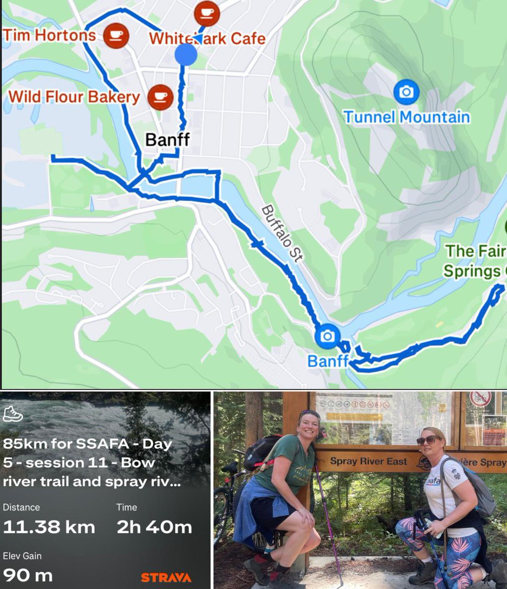 WE DID IT!!! The final 3.15km up to &amp; around the summit of Sulphur Mountain after 11.38km along the Bow River/Bow Falls &amp; Spray River East trails earlier today 🥳🙌🏼💙❤️🩵  <a href="/Loujay_uk84/">Mrs Yorke</a>

85km in Banff National Park for <a href="/SSAFA/">SSAFA</a> ✅

justgiving.com/team/peakytrek…