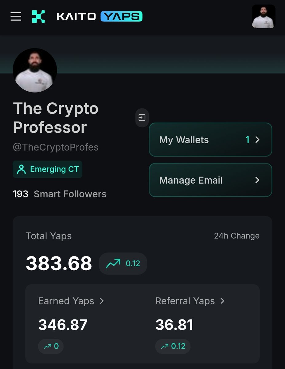 Shout out to all the Kaito legends grinding away day after day for 0.1 Yaps 🤝

You are not alone!