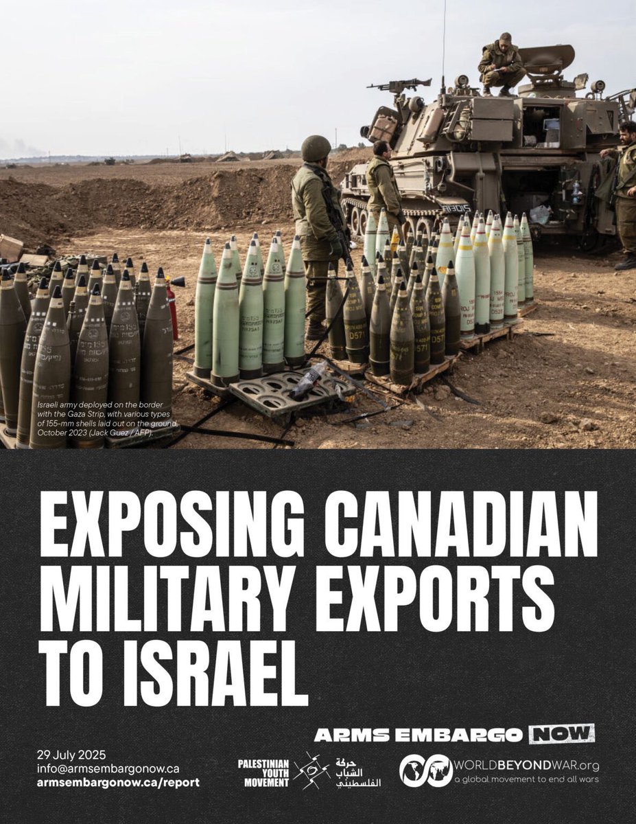“This hard-hitting report exposes the damning data—hundreds of shipments, hundreds of thousands of bullets—and the Canadian government’s web of lies that has been concealing its role in arming genocide in Gaza.”

armsembargonow.ca/wp-content/upl…
