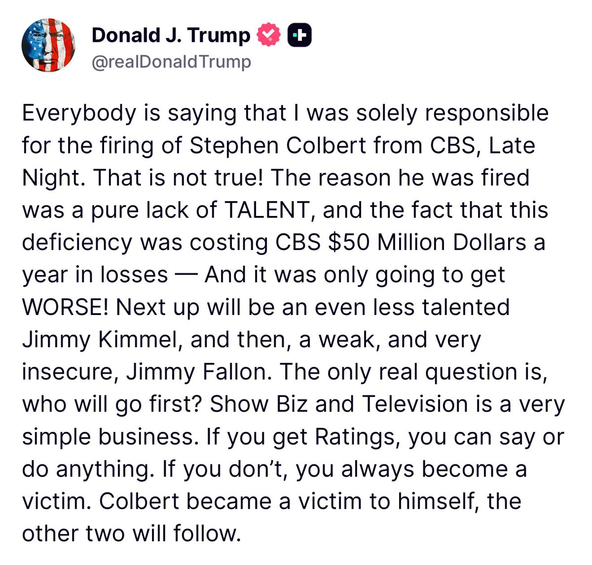 MAGAVoice's tweet image. BREAKING 🚨 Donald Trump just exposed Jimmy Kimmel to be the NEXT person to lose their job
KEEP IT GOING 🔥