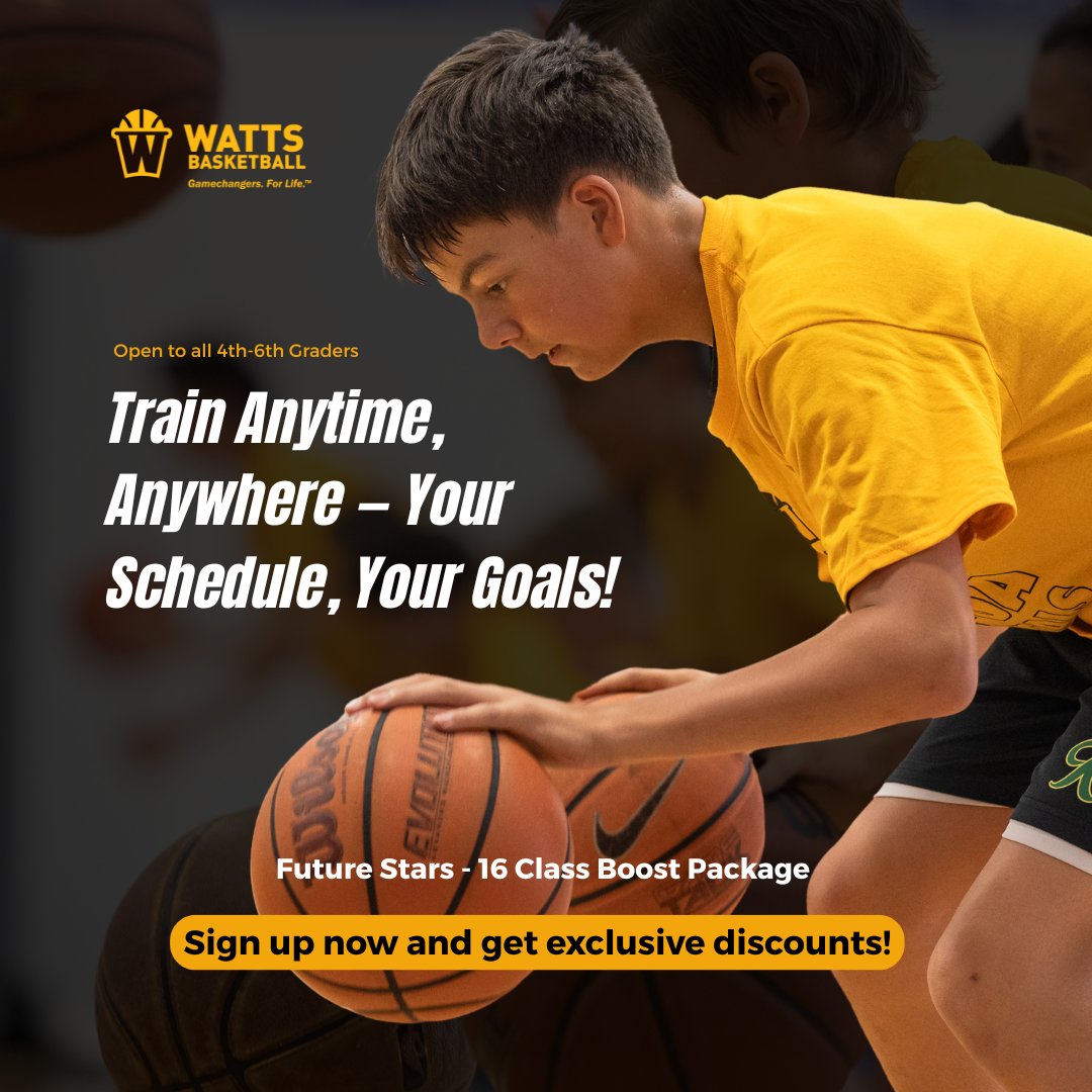 Still 8 left! 

Our Future Stars walk in quiet and leave confident, skilled, and smiling. 

🎯 Claim your $100 off booster package👉wattsbasketball.co/NewCustomerPro…

#FutureStars #youthdevelopment