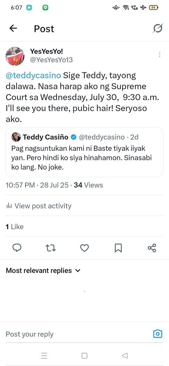 Eto ang tunay na dedma, nasa Pinas lang naman siya. 🤣🤣🤣 <a href="/teddycasino/">Teddy Casiño</a>