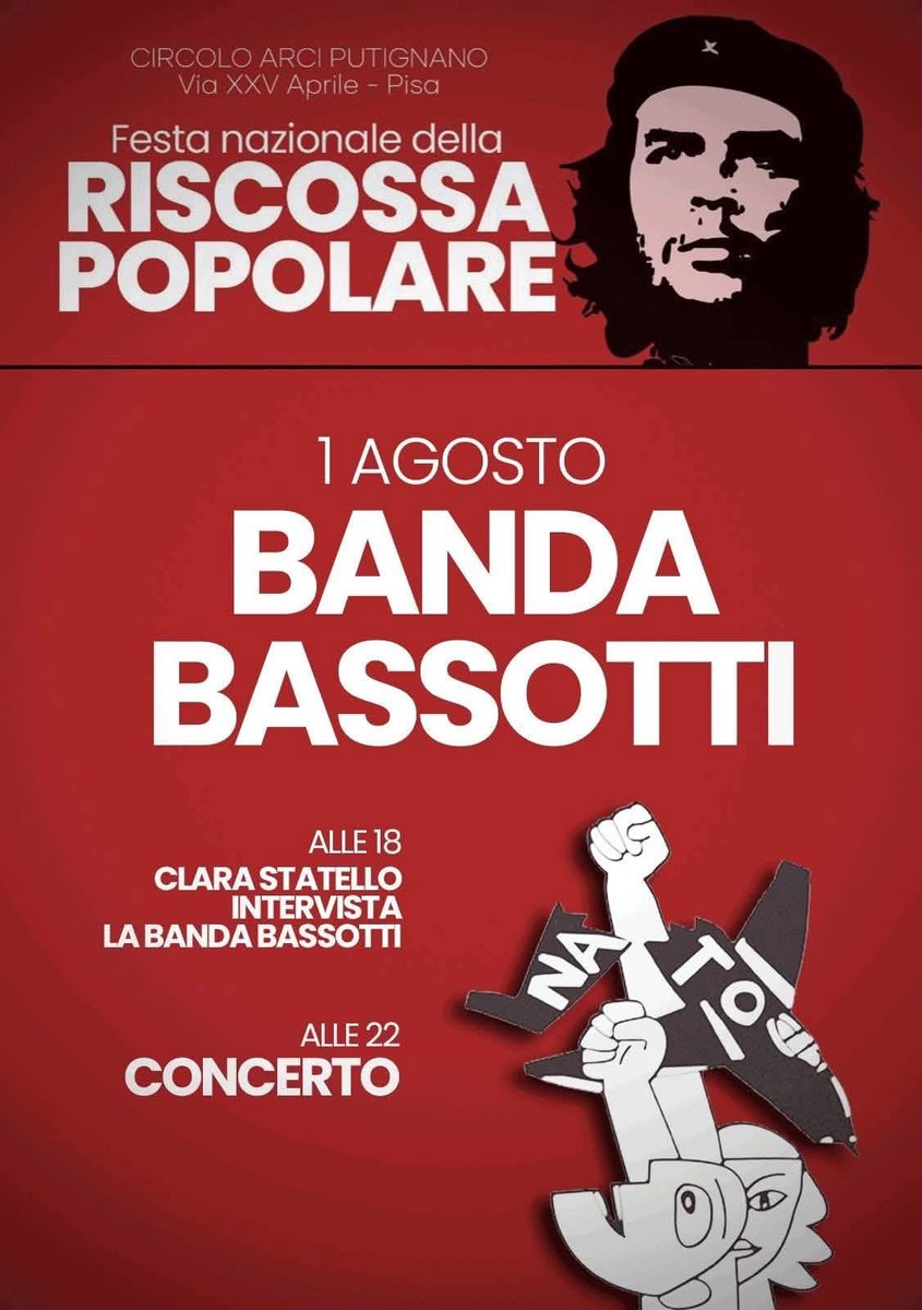 01 Agosto alla Festa Nazionale della #Riscossapopolare ✊🏽🚩🇵🇸