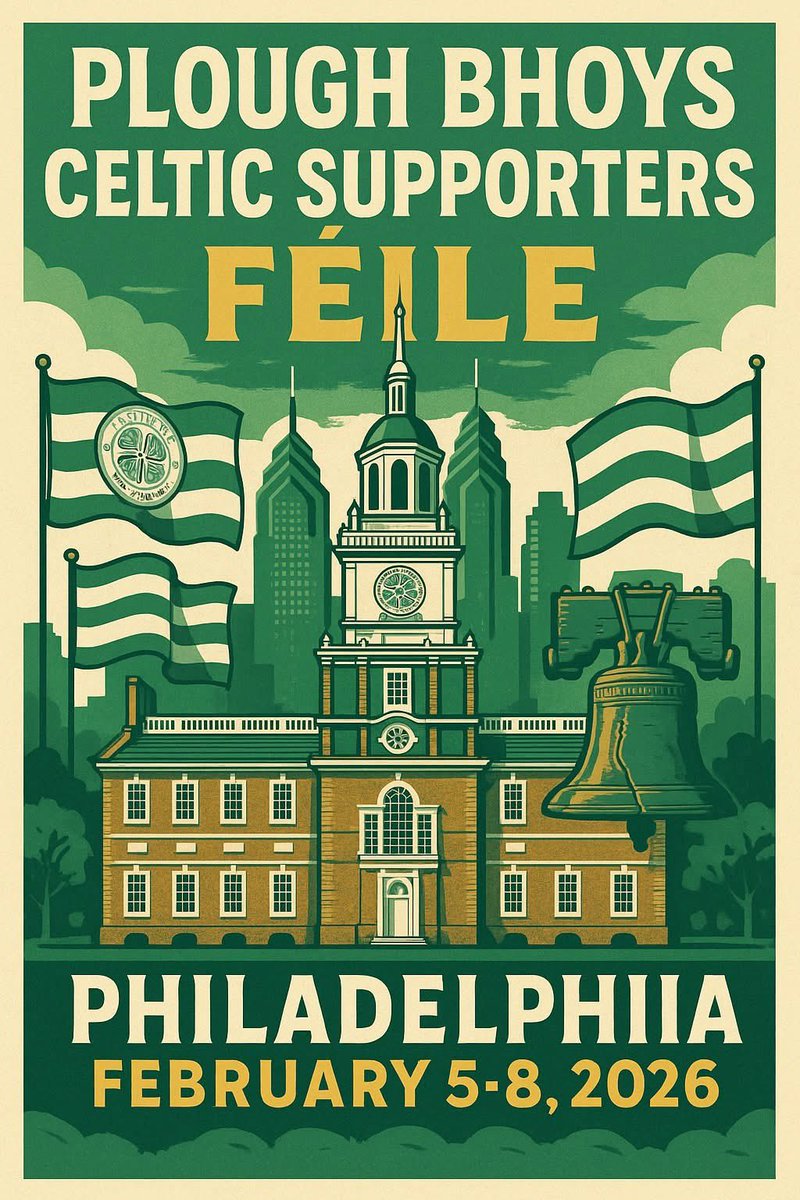 Philly Feile ๐ (@phillyfeile23) on Twitter photo wyndhamhotels.com/hotels/47153?cโฆ
<a href="/PloughBhoysCSC/">Plough Bhoys CSC ๐๐ฎ๐ช</a> Feile hotel booking link now live 
5th to 8th Feb 2026 
<a href="/CeltExchange/">Celtic Exchange Podcast</a> 
<a href="/CelticFC/">Celtic Football Club</a> 
<a href="/CelticTV/">Celtic TV</a> 
<a href="/ETimsNet/">E-Tims</a> 
<a href="/HomeBhoys/">The HomeBhoys</a> 
<a href="/ACSOMPOD/">A Celtic State Of Mind (ACSOM)</a> 
<a href="/20MinuteTims/">20 Minute Tims</a> 
<a href="/FoundationCFC/">Celtic FC Foundation</a> 
<a href="/aboutceltic/">Everything Celtic</a> 
<a href="/PhiladelphiaGov/">City of Philadelphia</a> 
<a href="/PloughStars/">Plough & the Stars</a> 
<a href="/celticfanzine/">More than 90 Minutes Celtic Fanzine</a> wyndhamhotels.com/hotels/47153?cโฆ
<a href="/PloughBhoysCSC/">Plough Bhoys CSC ๐๐ฎ๐ช</a> Feile hotel booking link now live 
5th to 8th Feb 2026 
<a href="/CeltExchange/">Celtic Exchange Podcast</a> 
<a href="/CelticFC/">Celtic Football Club</a> 
<a href="/CelticTV/">Celtic TV</a> 
<a href="/ETimsNet/">E-Tims</a> 
<a href="/HomeBhoys/">The HomeBhoys</a> 
<a href="/ACSOMPOD/">A Celtic State Of Mind (ACSOM)</a> 
<a href="/20MinuteTims/">20 Minute Tims</a> 
<a href="/FoundationCFC/">Celtic FC Foundation</a> 
<a href="/aboutceltic/">Everything Celtic</a> 
<a href="/PhiladelphiaGov/">City of Philadelphia</a> 
<a href="/PloughStars/">Plough & the Stars</a> 
<a href="/celticfanzine/">More than 90 Minutes Celtic Fanzine</a>