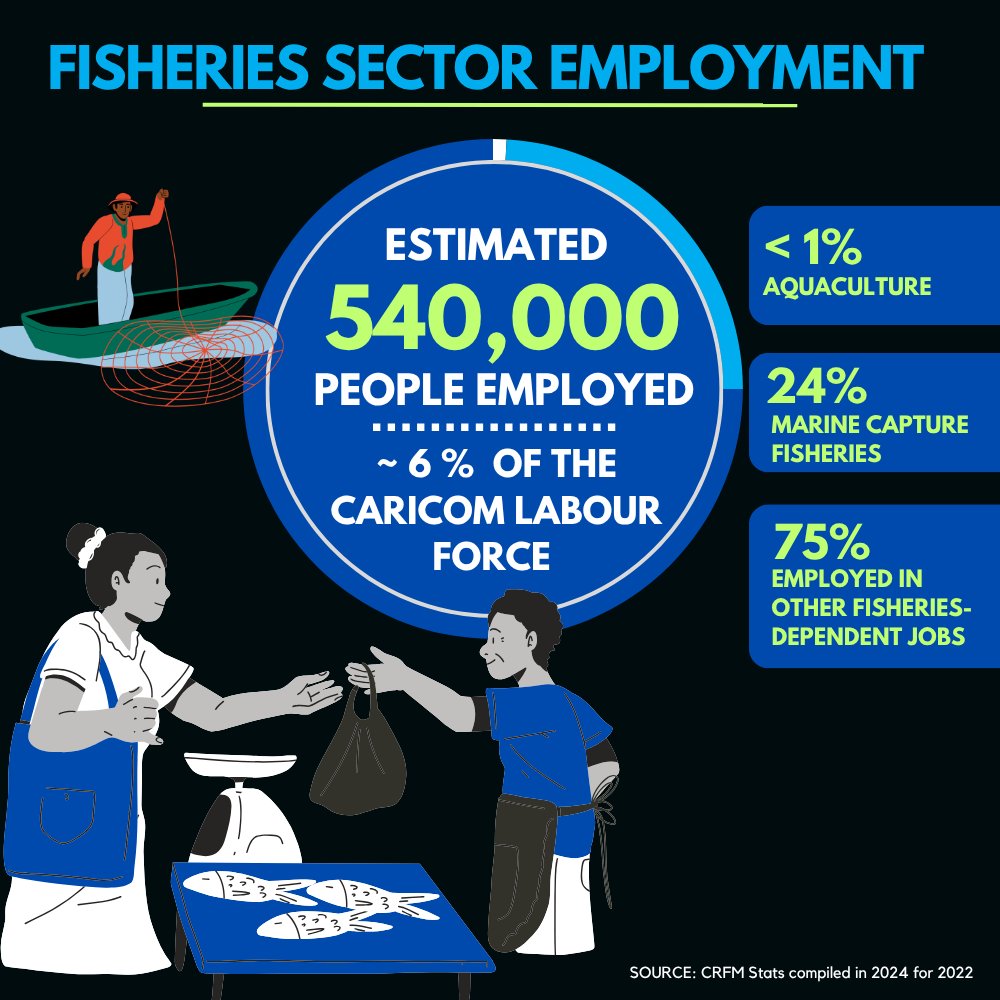 The CRFM (@caribfisheries) on Twitter photo ๐
๐ข๐ฌ๐ก๐๐ซ๐ข๐๐ฌ ๐๐ง๐ ๐๐ช๐ฎ๐๐๐ฎ๐ฅ๐ญ๐ฎ๐ซ๐ ๐๐ฆ๐ฉ๐ฅ๐จ๐ฒ an estimated 6% of the Caribbean Community's labor force!
The fisheries sector provides employment, sustainable livelihoods, and economic benefits for fishers and aquaculturists, as well as many others who supply ๐
๐ข๐ฌ๐ก๐๐ซ๐ข๐๐ฌ ๐๐ง๐ ๐๐ช๐ฎ๐๐๐ฎ๐ฅ๐ญ๐ฎ๐ซ๐ ๐๐ฆ๐ฉ๐ฅ๐จ๐ฒ an estimated 6% of the Caribbean Community's labor force!
The fisheries sector provides employment, sustainable livelihoods, and economic benefits for fishers and aquaculturists, as well as many others who supply