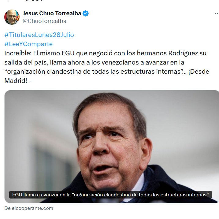 Cuando veo un cambio tan miserable como el de Chuo Torrealba
Nos es que haya sido gran cosa... siempre fue un "güevete" hasta en sus mejores tiempos
Pero cuando es un incalable hasta para los estándares chavistas..
Me pregunto si le descubrieron "algo" y lo están extorsionado
👇