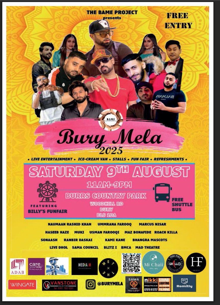 Bury Mela is rooting for its last sponsorship &amp; community support for its FREE festival for everyone to enjoy. The team had some sponsorship &amp; some funding grants from <a href="/mhclg/">Ministry of Housing, Communities & Local Gov</a> &amp; <a href="/BuryArtMuseum/">Bury Art Museum</a> but we do need a little bit more to deliver this...
justgiving.com/crowdfunding/b…