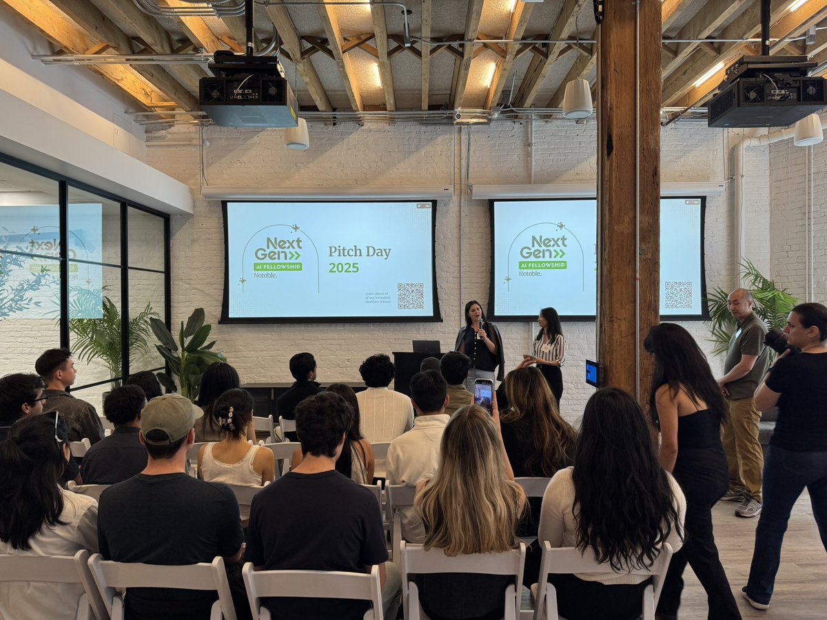 NextGen Fellowship Pitch Day <a href="/notablecap/">Notable Capital</a> with <a href="/clairevo/">claire vo 🖤</a> + <a href="/jamescham/">James Cham</a> 😊