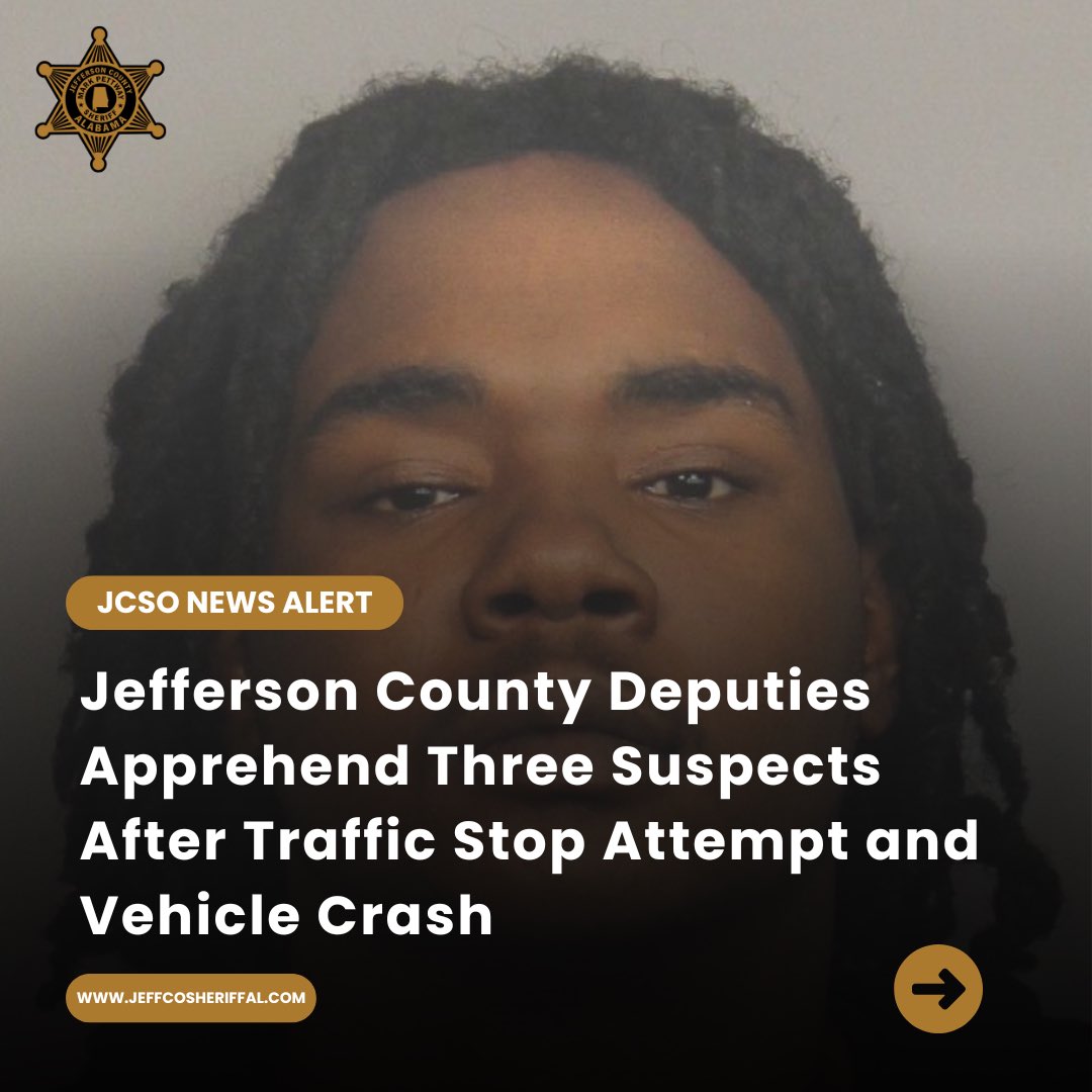 Jeff Co Sheriff (@jeffcosheriff) on Twitter photo On Thursday, July 24, 2025, the Jefferson County Sheriff’s Office SNET Unit attempted to conduct a traffic stop of a Chevrolet pickup truck; however, the driver refused to stop. READ MORE: jeffcosheriffal.com/narcotics-and-… On Thursday, July 24, 2025, the Jefferson County Sheriff’s Office SNET Unit attempted to conduct a traffic stop of a Chevrolet pickup truck; however, the driver refused to stop. READ MORE: jeffcosheriffal.com/narcotics-and-…