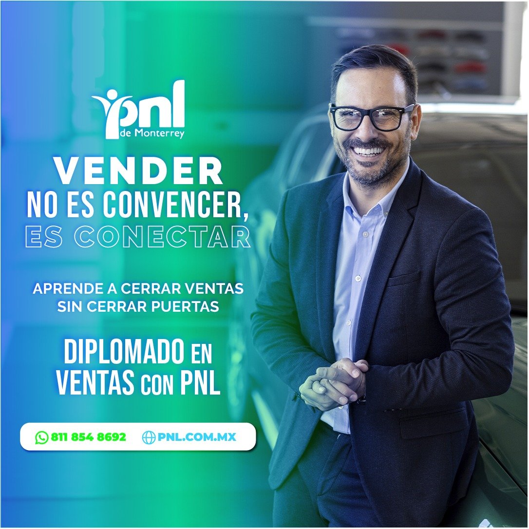 Transforma tu manera de vender con nuestro Diplomado de Ventas con Programación Neurolingüística.

Atención directa por WhatsApp:  8118548692.
Link directo a WhatsApp: bit.ly/2DihqVX ¡Conócenos! pnl.com.mx

#PNL #MTY #Diplomado #Diplomados #Ventas #Vendedor
