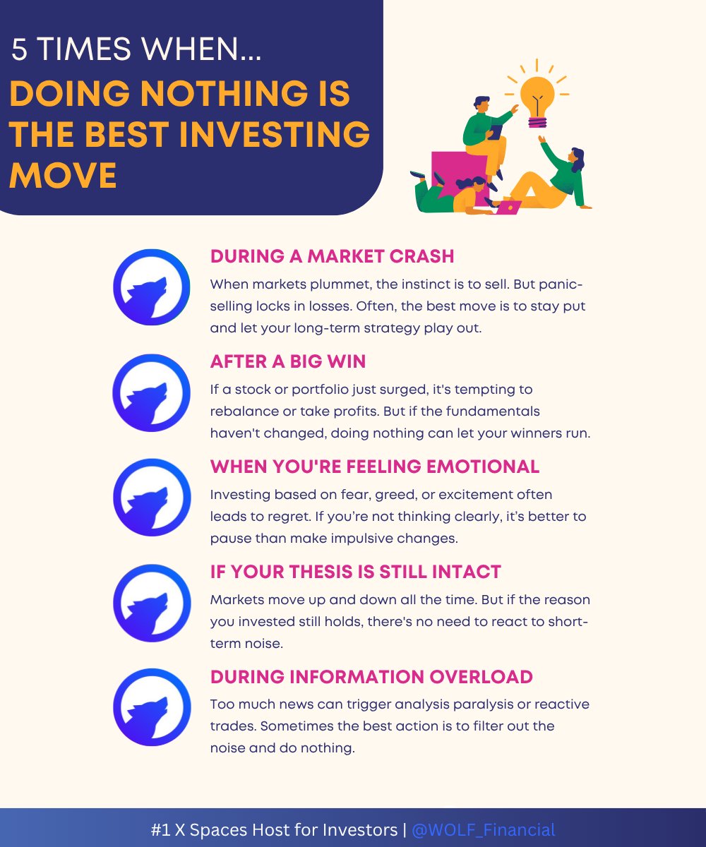 5 times when doing nothing is the best investing move.